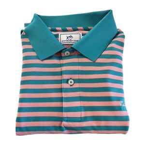 Southren Tide Stripe Performance Short Sleeve Mens Polo Size:XL ECU!!